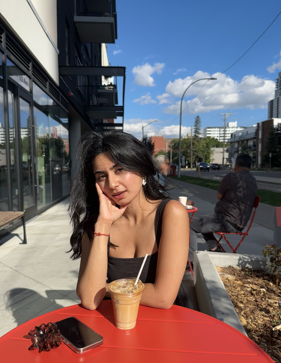 Snigdha at a cafe